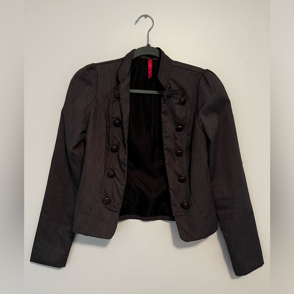 Heart Soul Gray Button Blazer